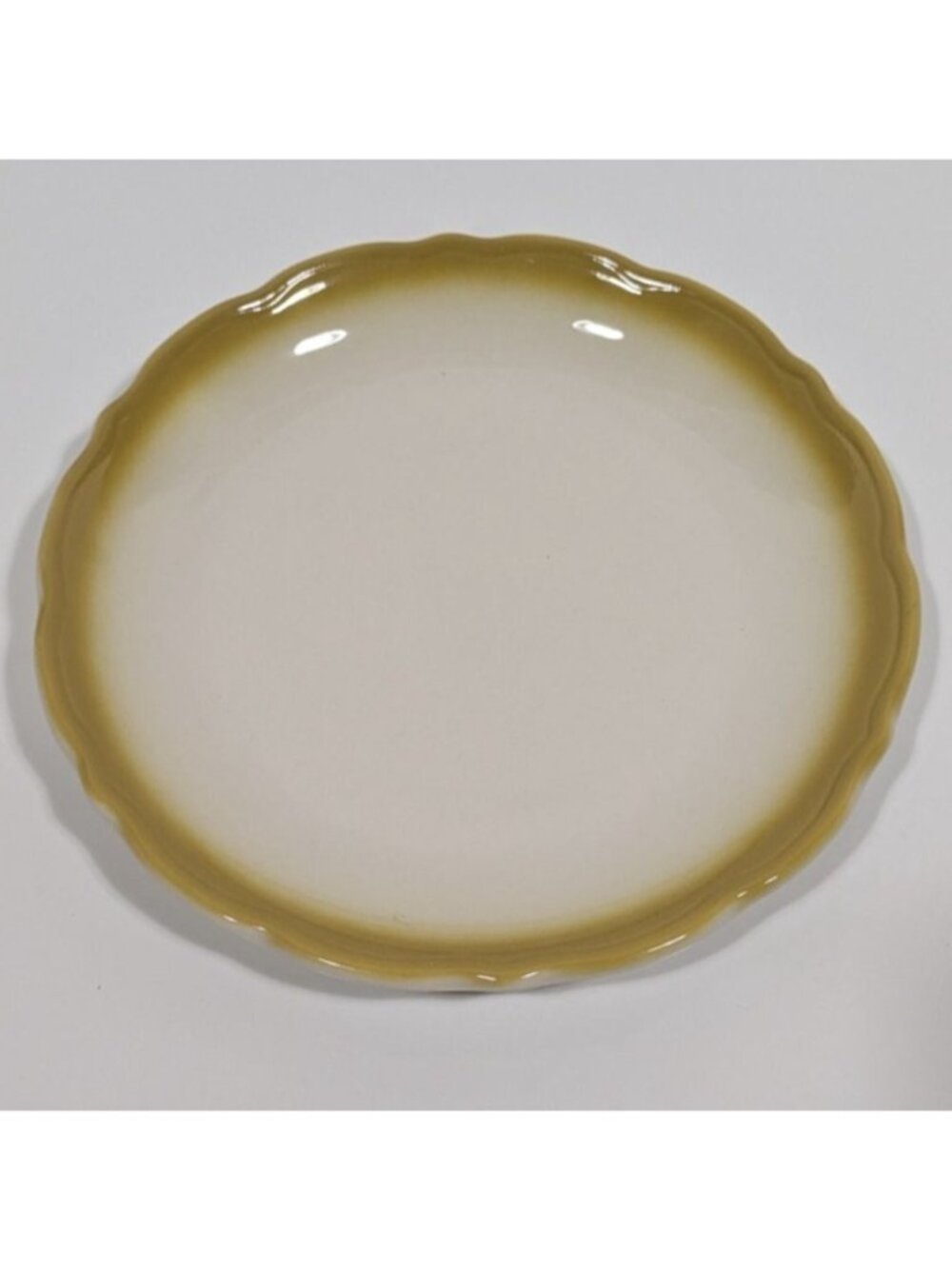 Syracuse China Beige White Side Plate Scalloped Edge Vintage